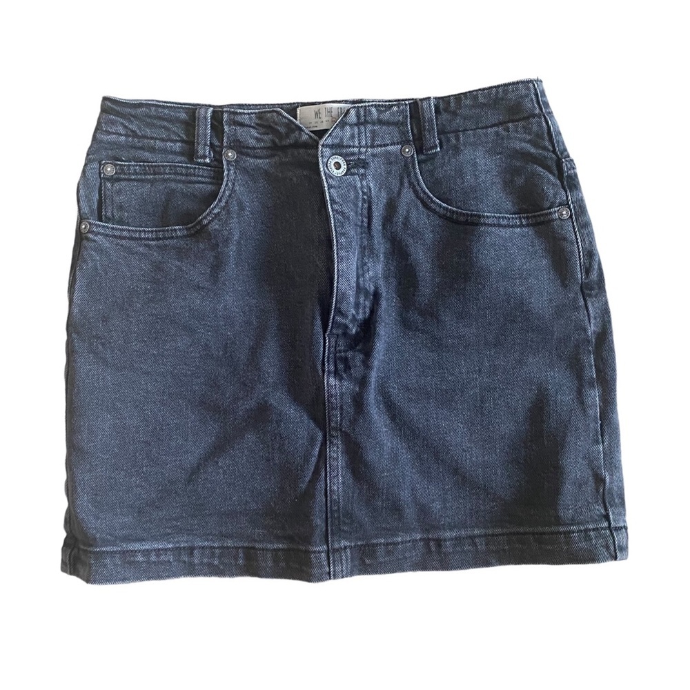 We The Free People Black Denim Jean Mini Skirt Womens 28